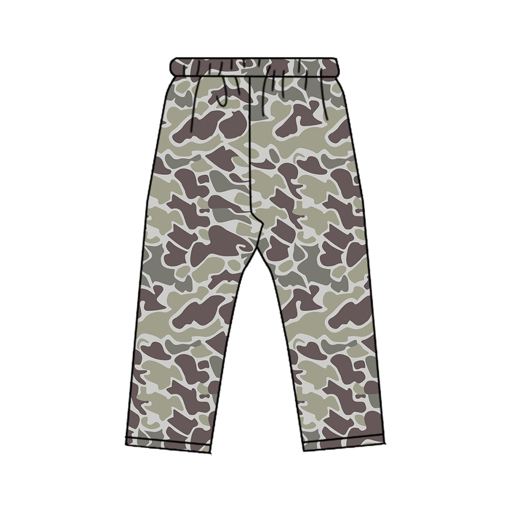 (Preorder new) No moq Baby Girls Boys Camo Print Leg Jogger Pant Fall Kids Casual Trouser
