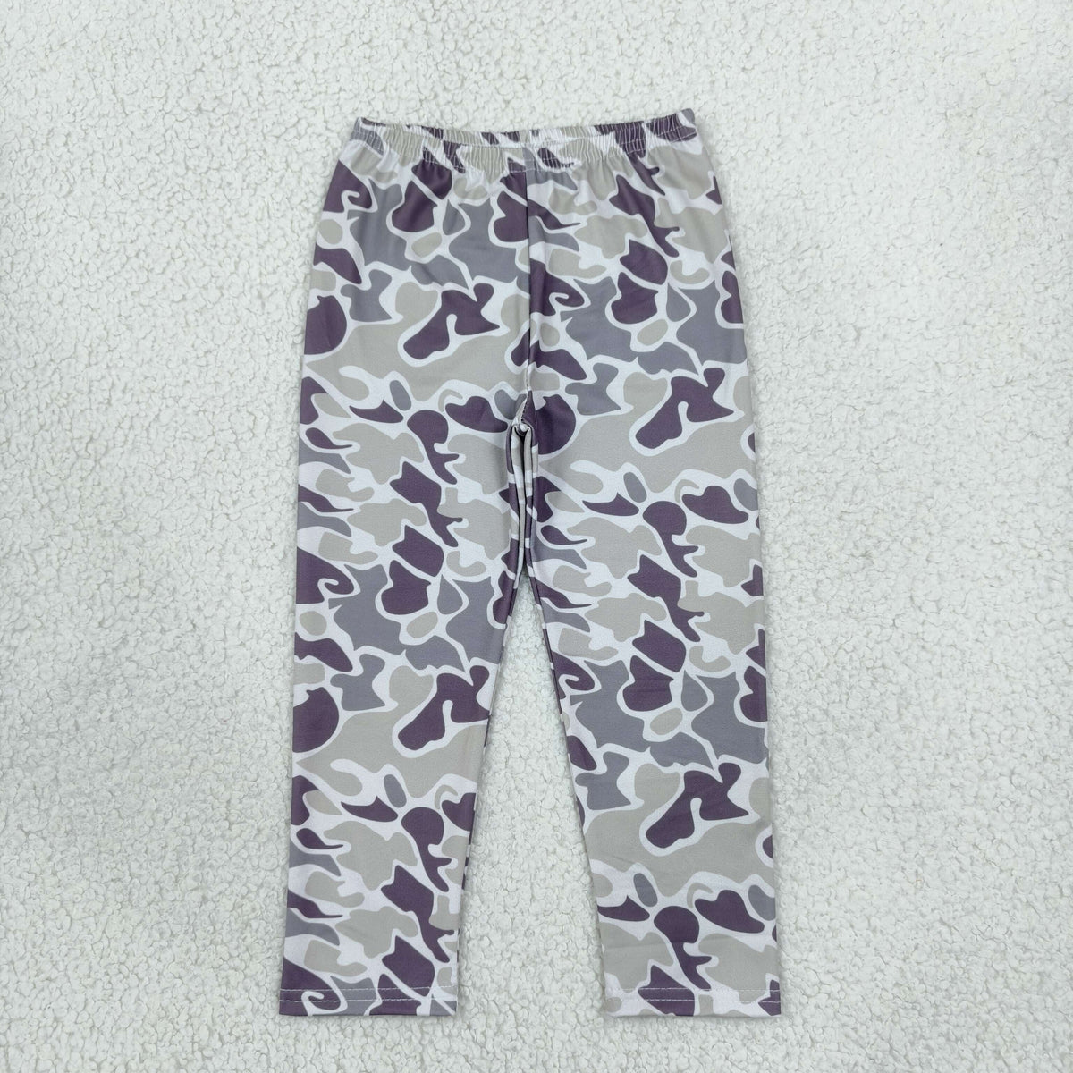 NEW RTS NO MOQ milk silk P1191 Baby Boys Grey Camo Leggings Pant Bottom