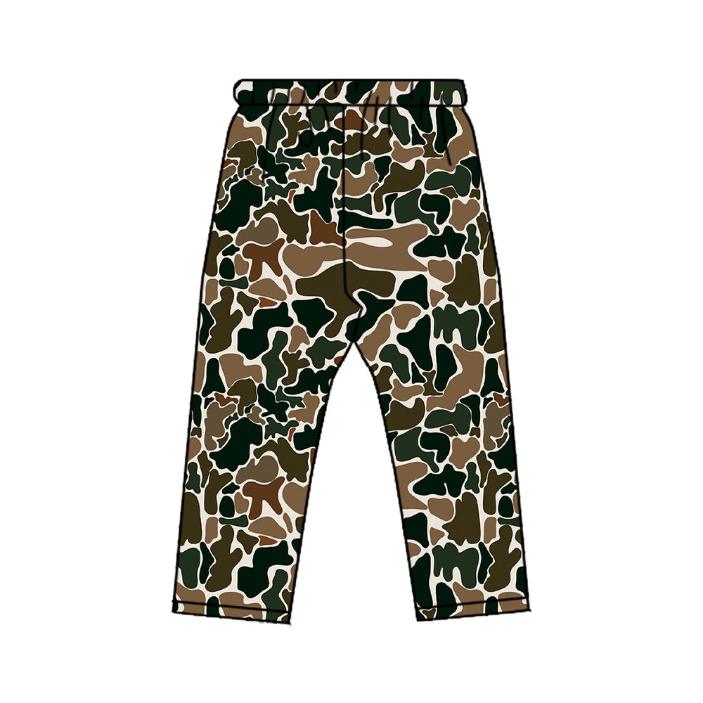 (Preorder new) No moq Baby Girls Boys Camo Print Leg Jogger Pant Fall Kids Casual Trouser