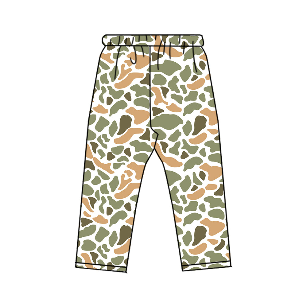 (Preorder new) No moq Baby Girls Boys Camo Print Leg Jogger Pant Fall Kids Casual Trouser