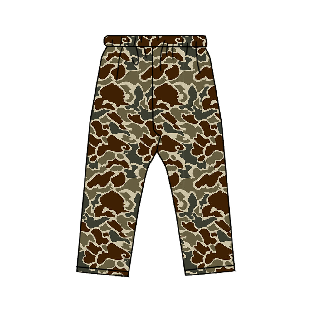 (Preorder new) No moq Baby Girls Boys Camo Print Leg Jogger Pant Fall Kids Casual Trouser