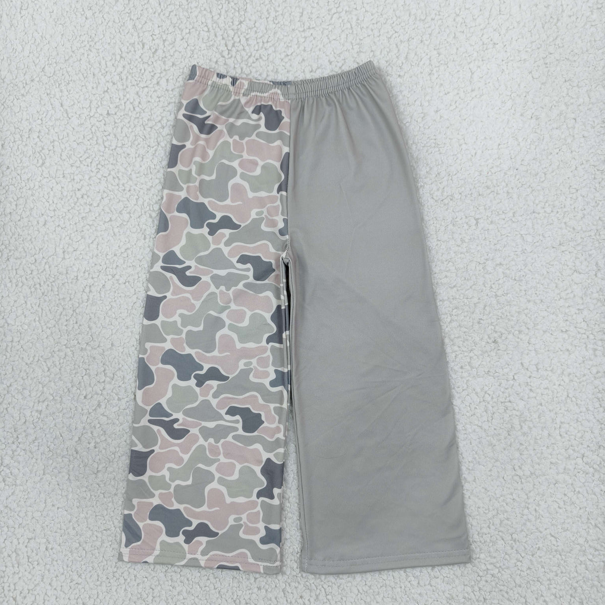 NEW RTS NO MOQ milk silk P1226 Baby Girls Green Khaki Camo Pockets Flare Pant Matching Outfit Bottom