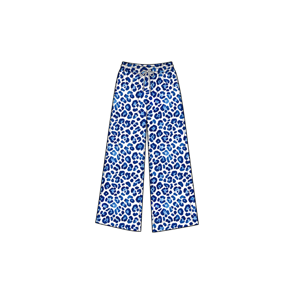 (Preorder new) No moq Yoga Baby Kids Leopard Print Yoga Active Pockets Straight Pants Bottom