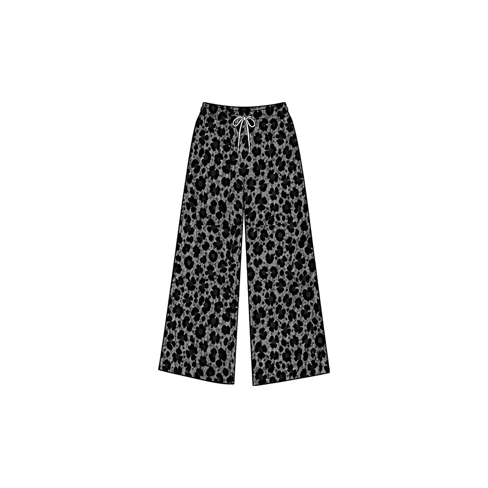 (Preorder new) No moq Yoga Baby Kids Leopard Print Yoga Active Pockets Straight Pants Bottom
