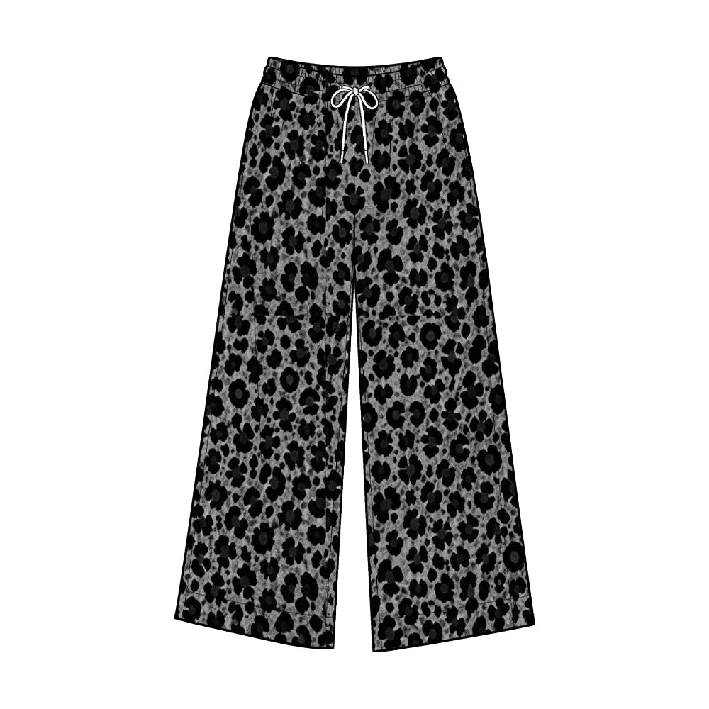 (Preorder new) No moq Yoga Adult Women Leopard  Yoga Active Pockets Straight Pants Bottom Active Wear