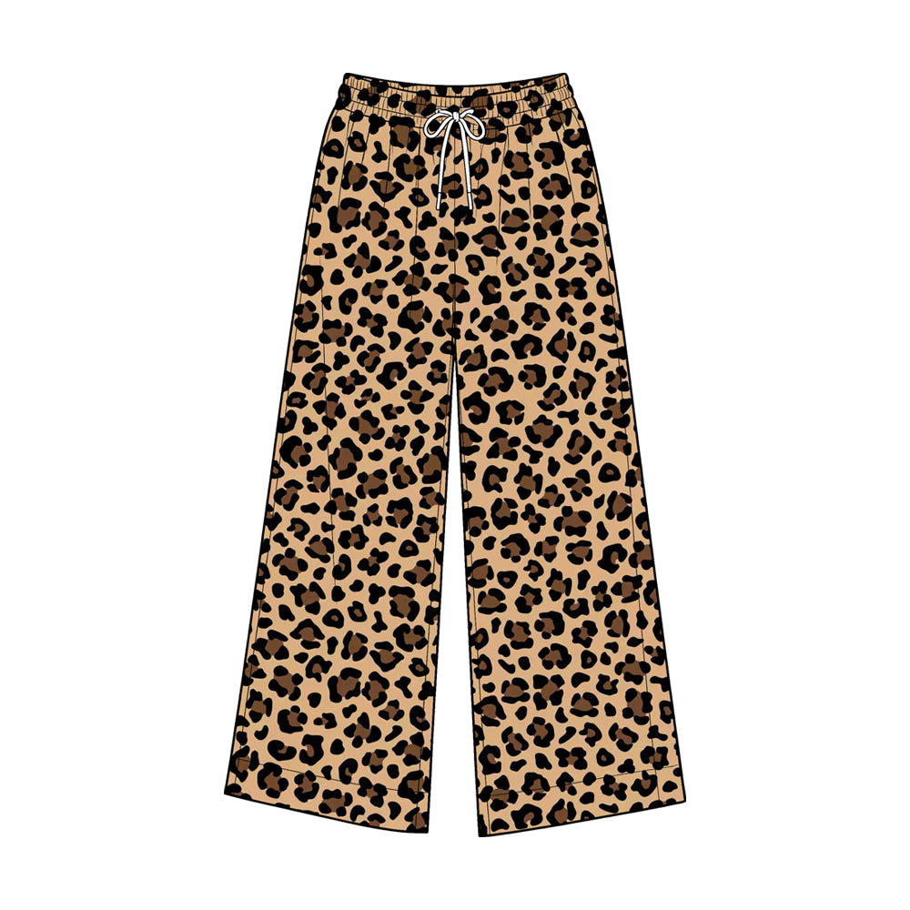 (Preorder new) No moq Yoga Adult Women Leopard  Yoga Active Pockets Straight Pants Bottom Active Wear