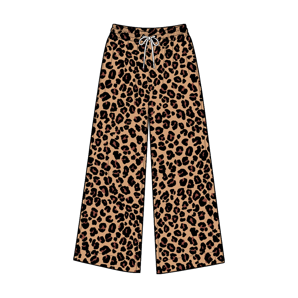 (Preorder new) No moq Yoga Adult Women Leopard  Yoga Active Pockets Straight Pants Bottom Active Wear