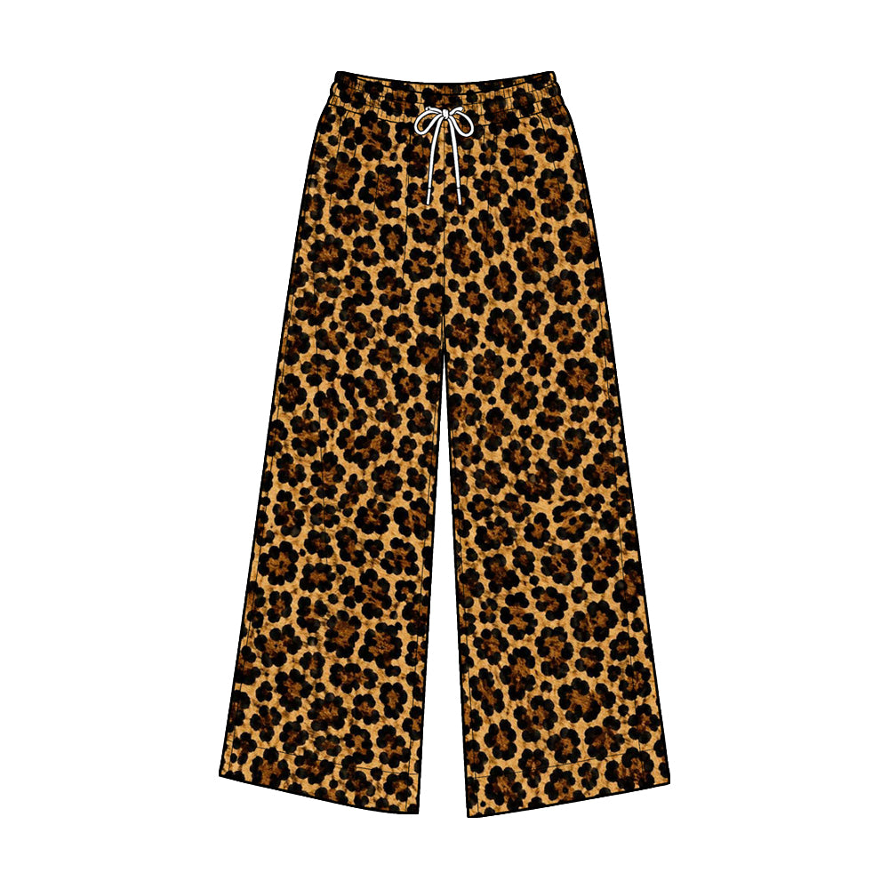 (Preorder new) No moq Yoga Adult Women Leopard  Yoga Active Pockets Straight Pants Bottom Active Wear
