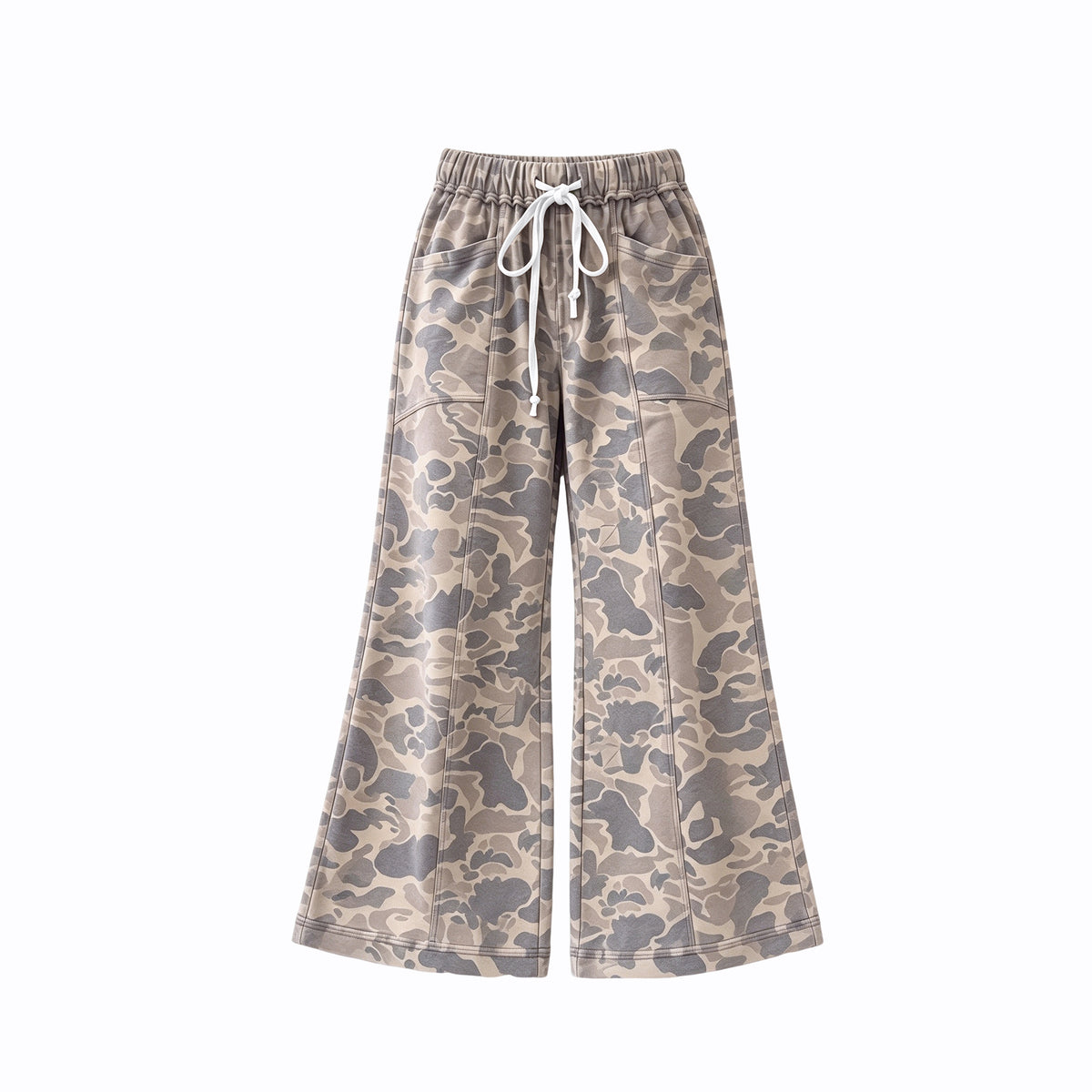 (Preorder new) No moq Adult To Match Kids Camouflage Drawstring Bell Bottom Pant
