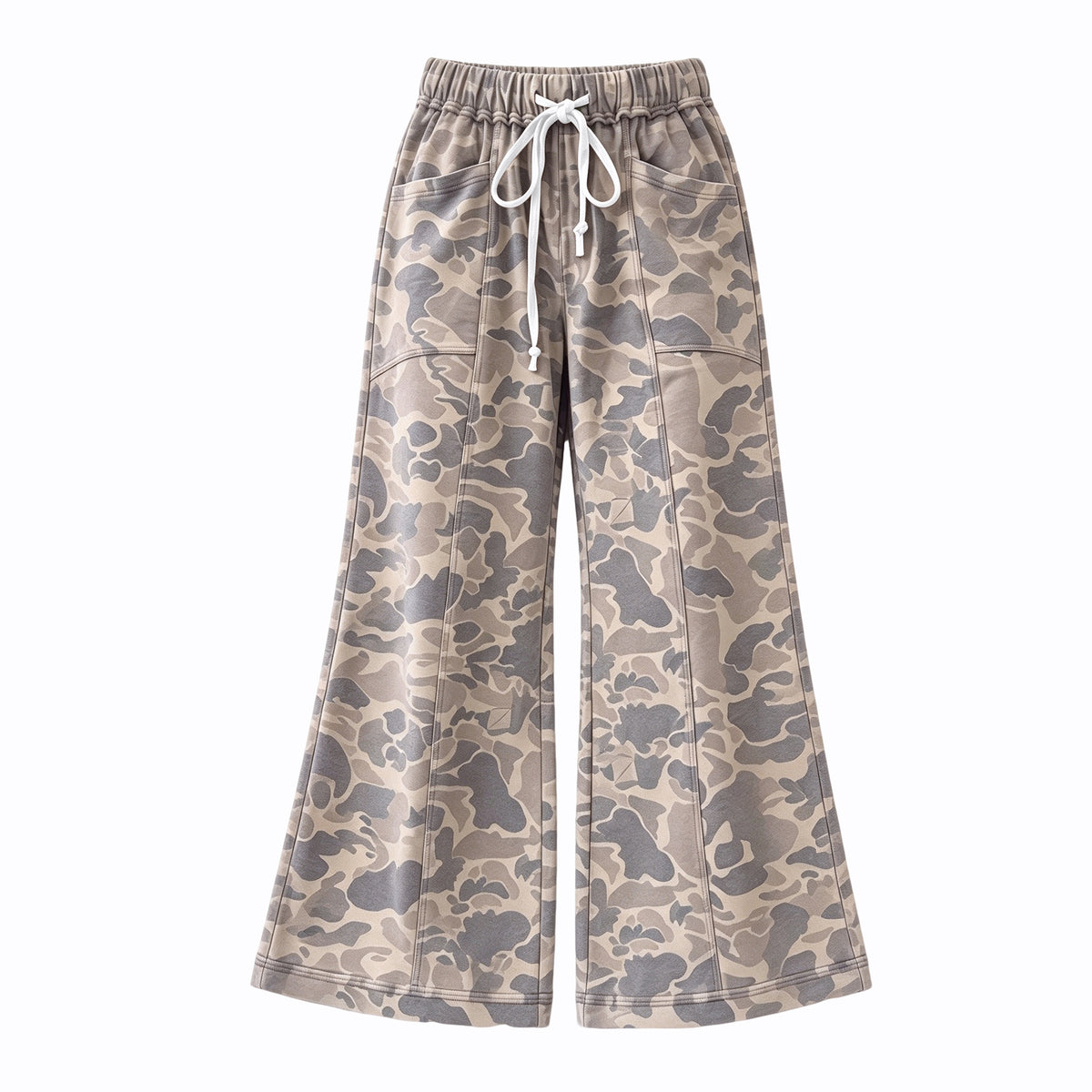 (Preorder new) No moq Adult To Match Kids Camouflage Drawstring Bell Bottom Pant