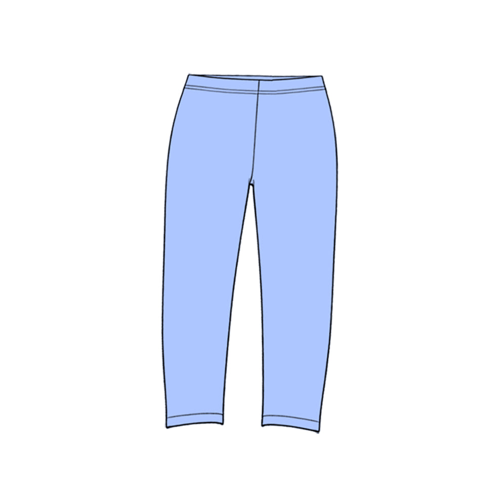 (Preorder new) No moq yoga fabric cotton Baby Girls Solid Elastic Waist Yoga Leggings Pants Bottom