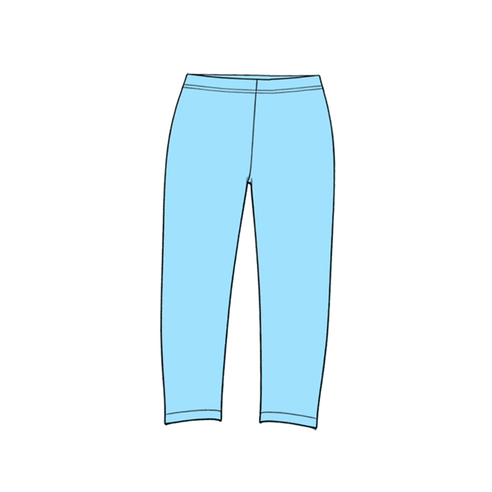 (Preorder new) No moq yoga fabric cotton Baby Girls Solid Elastic Waist Yoga Leggings Pants Bottom
