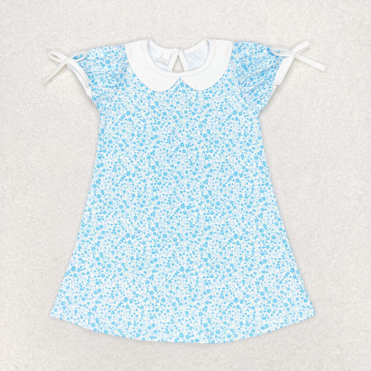 rts no moq GSD1132 toddler clothes blue floral baby girl summer dress