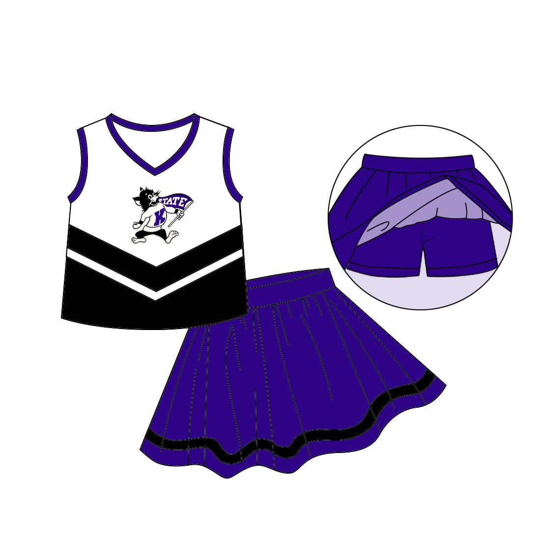Girls sleeveless top with short dress summer outfits K STATE moq 5