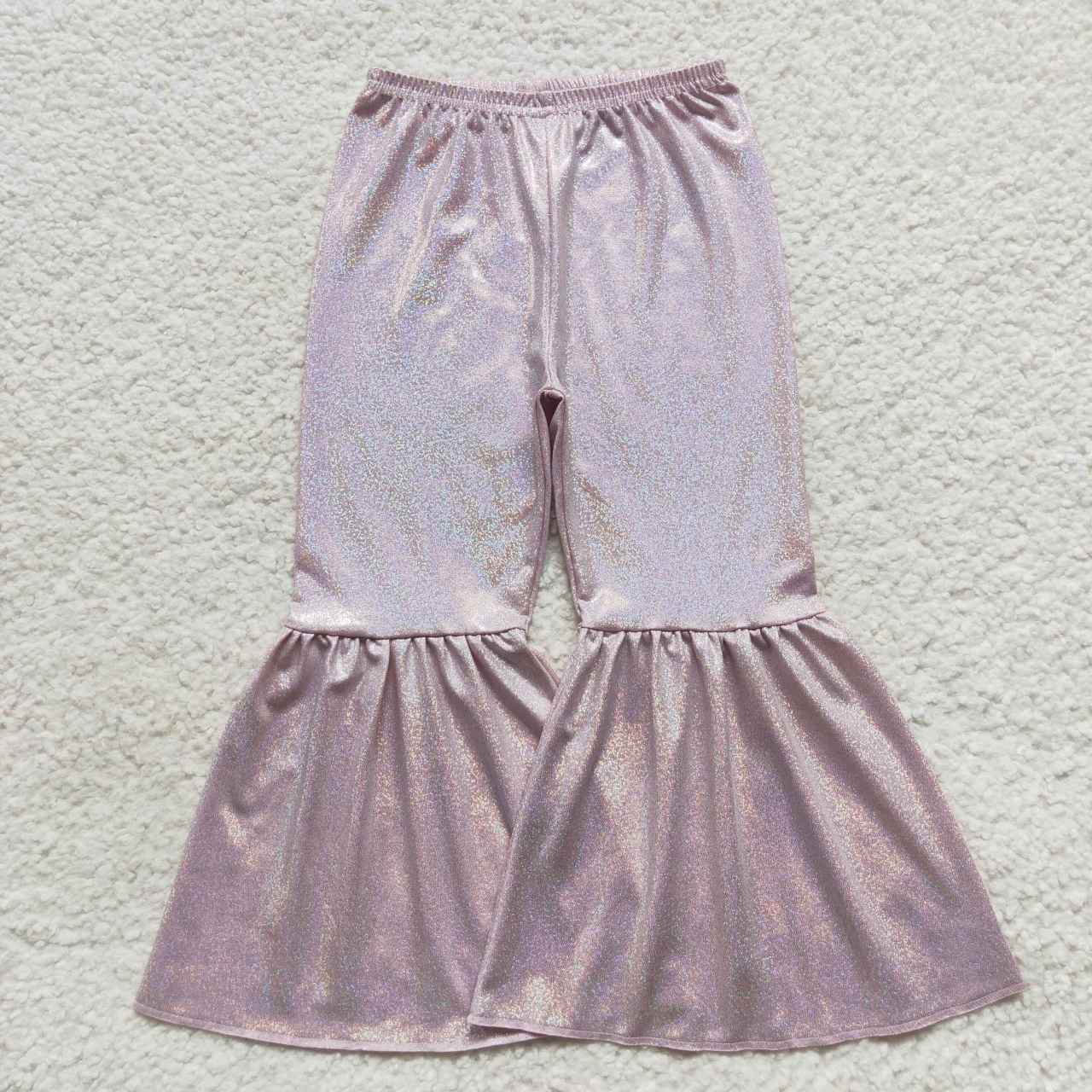P0179 Pink satin bronzing trousers