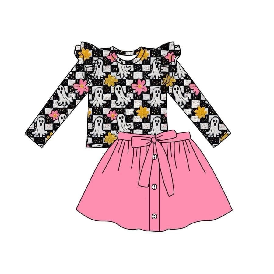 Custom moq 5 eta 6-8weeks Long Sleeve Halloween Dress Set