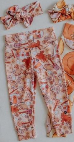 long pants Guitar print