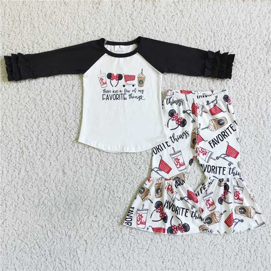 black top with bell pants outfits
