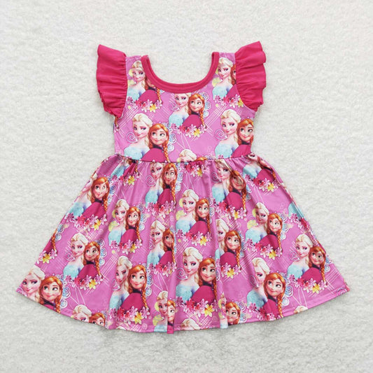 Cute Clothes GSD0763 Summer Pink Flutter Sleeve Dress for Baby Girl Cute Dress