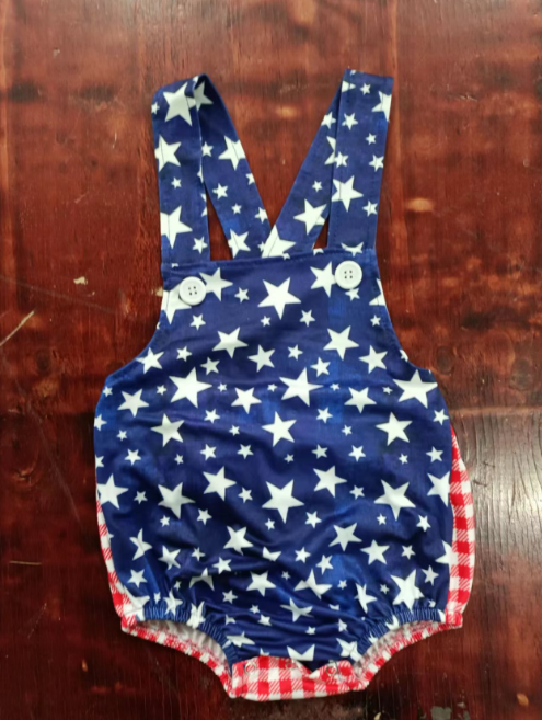 Summer, five-pointed star girl's rompers