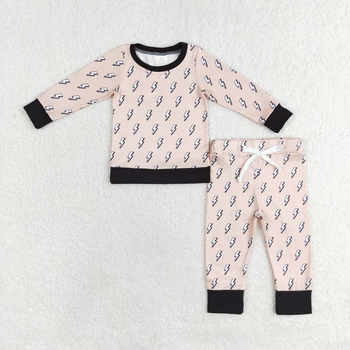 RTS NO MOQ Baby Boys Western Brother Sibling Top Pants Pajamas Clothes Sets
