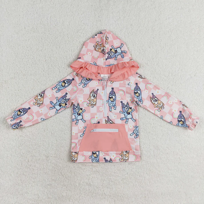 RTS NO MOQ Dogs Rainbow Hooded Top Sibling match clothing