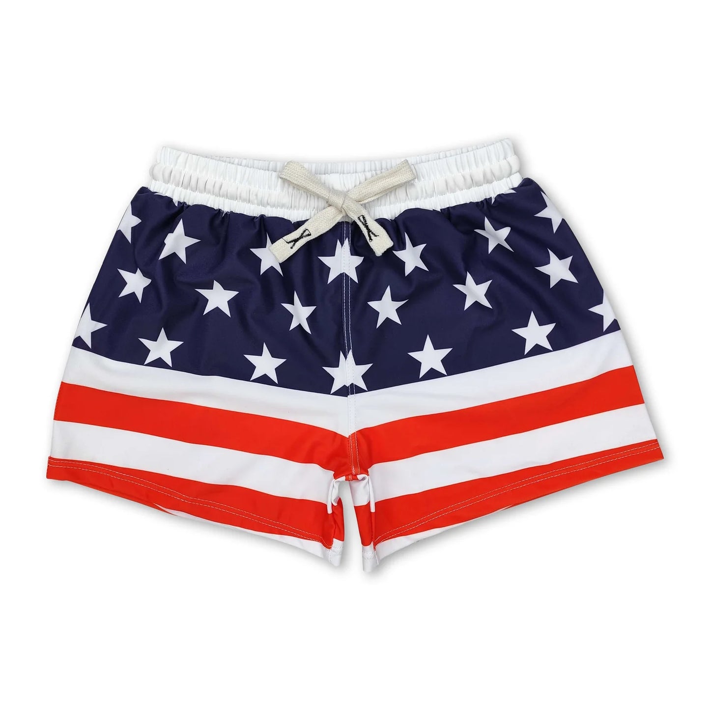 RTS NO MOQ Sibling milk silk Baby Boys And Girls Blue Short Sleeves Star Print Shirt Red Stripe Shorts Set Rompers Dresses 4th Of July Clothes