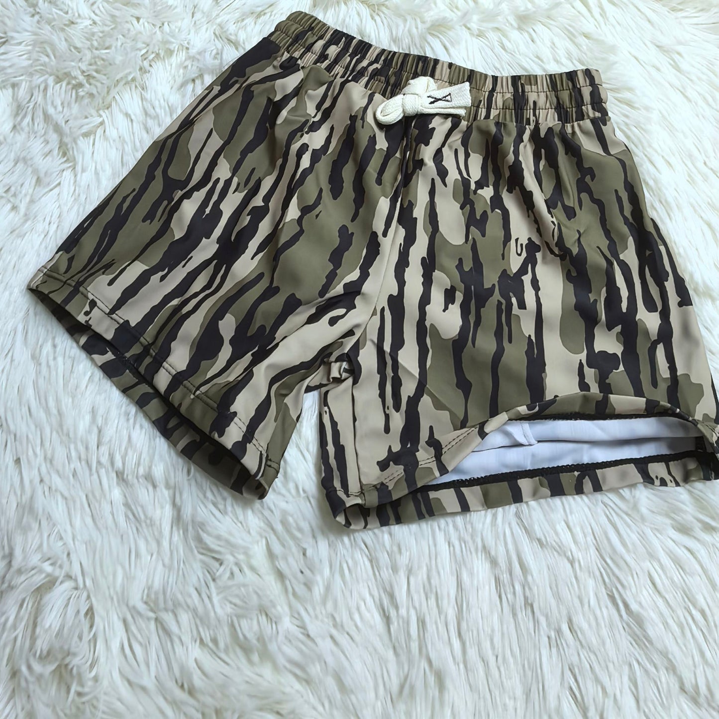 RTS NO MOQ Sibling Daddy and Me Summer Camo Swim Trunks
