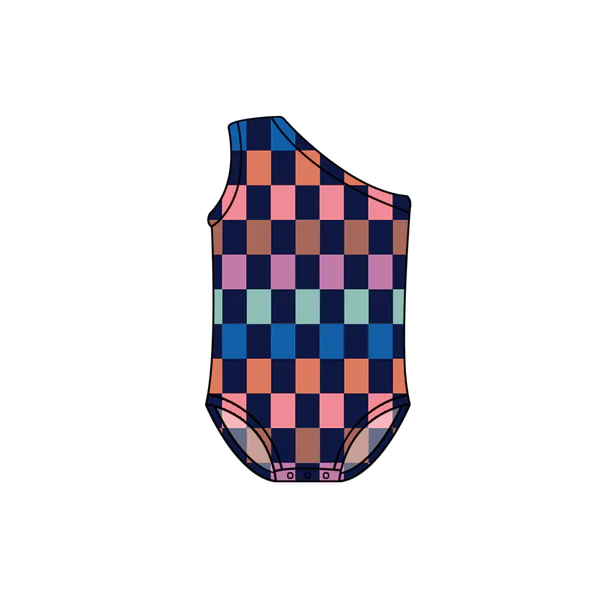 S0304 pre-order baby girl clothes gingham girl summer onesie swimsuit