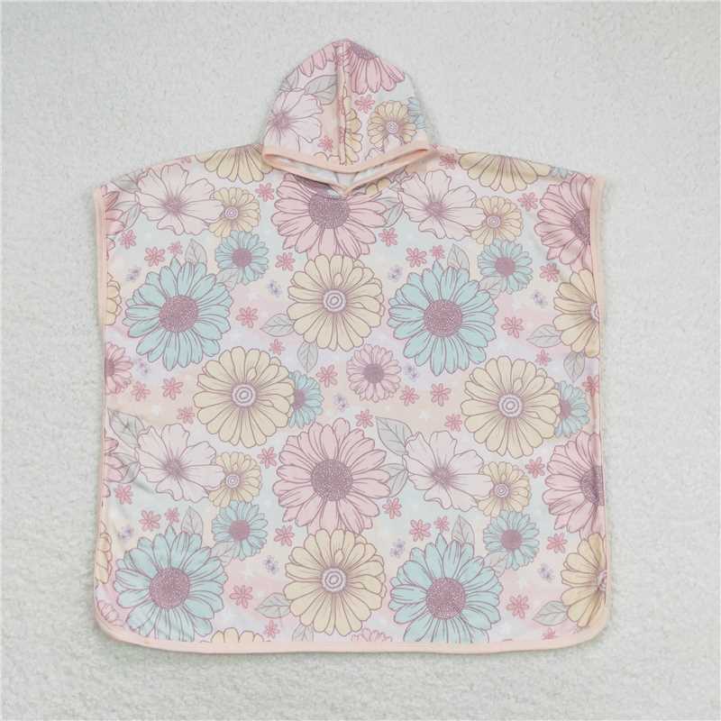 RTS NO MOQ Sibling Baby Kids Children Terry Swim Towel Cover Ups Soft Beach Pool Towel for Kids