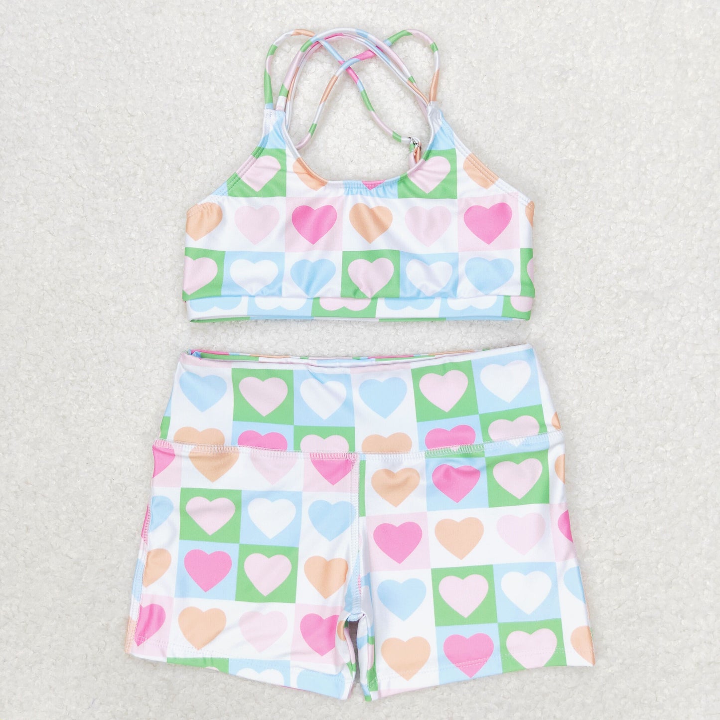 RTS NO MOQ baby girl clothes Short Skirt Set & Swimsuit