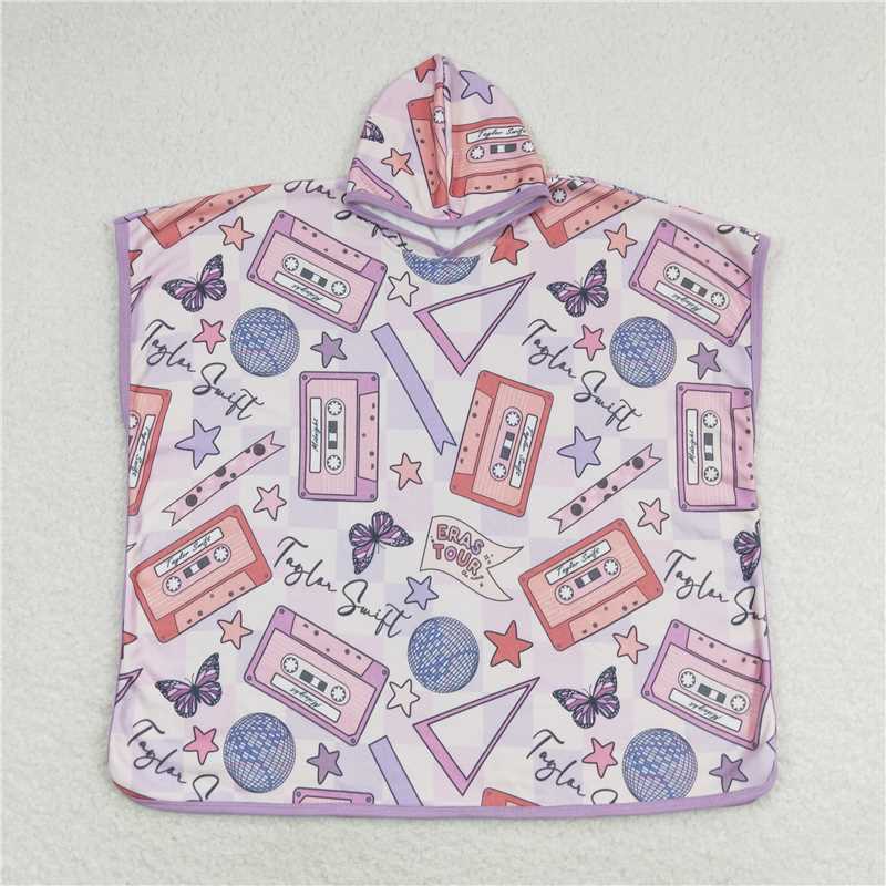 RTS NO MOQ Sibling Baby Kids Children Terry Swim Towel Cover Ups Soft Beach Pool Towel for Kids