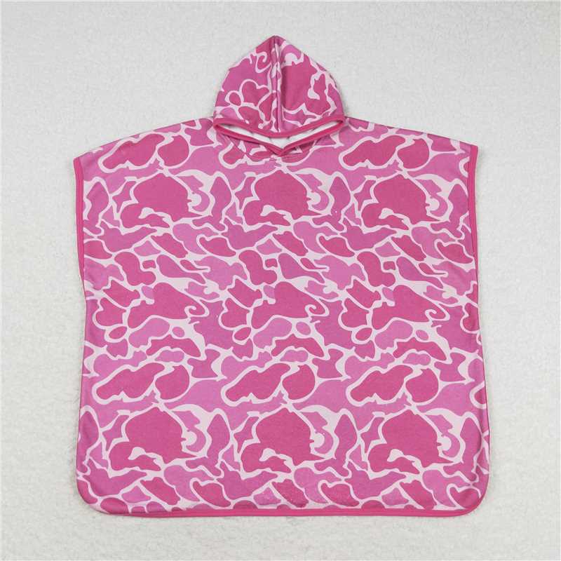RTS NO MOQ Sibling Baby Kids Children Terry Swim Towel Cover Ups Soft Beach Pool Towel for Kids