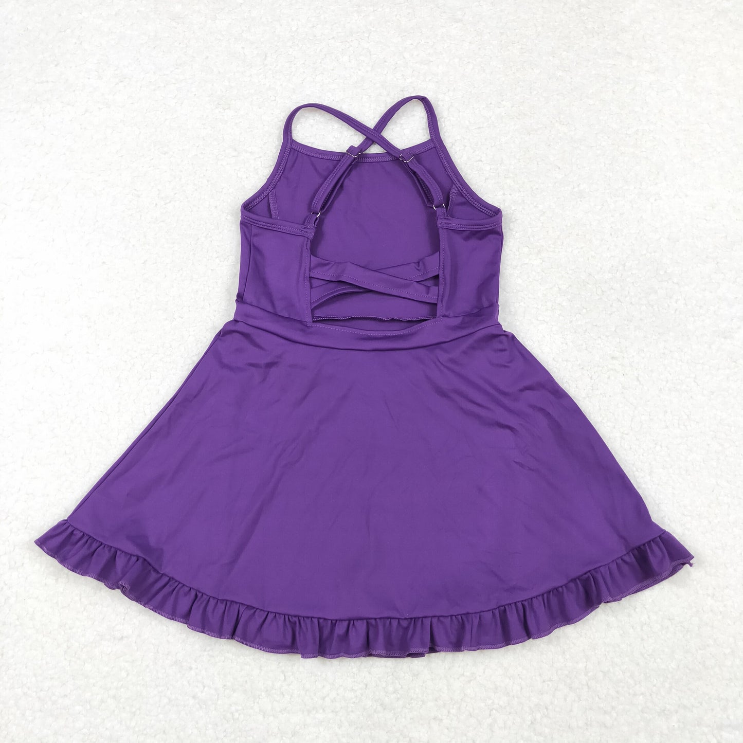 RTS NO MOQ Sibling baby girl clothes Solid red sportswear skirt swimsuit