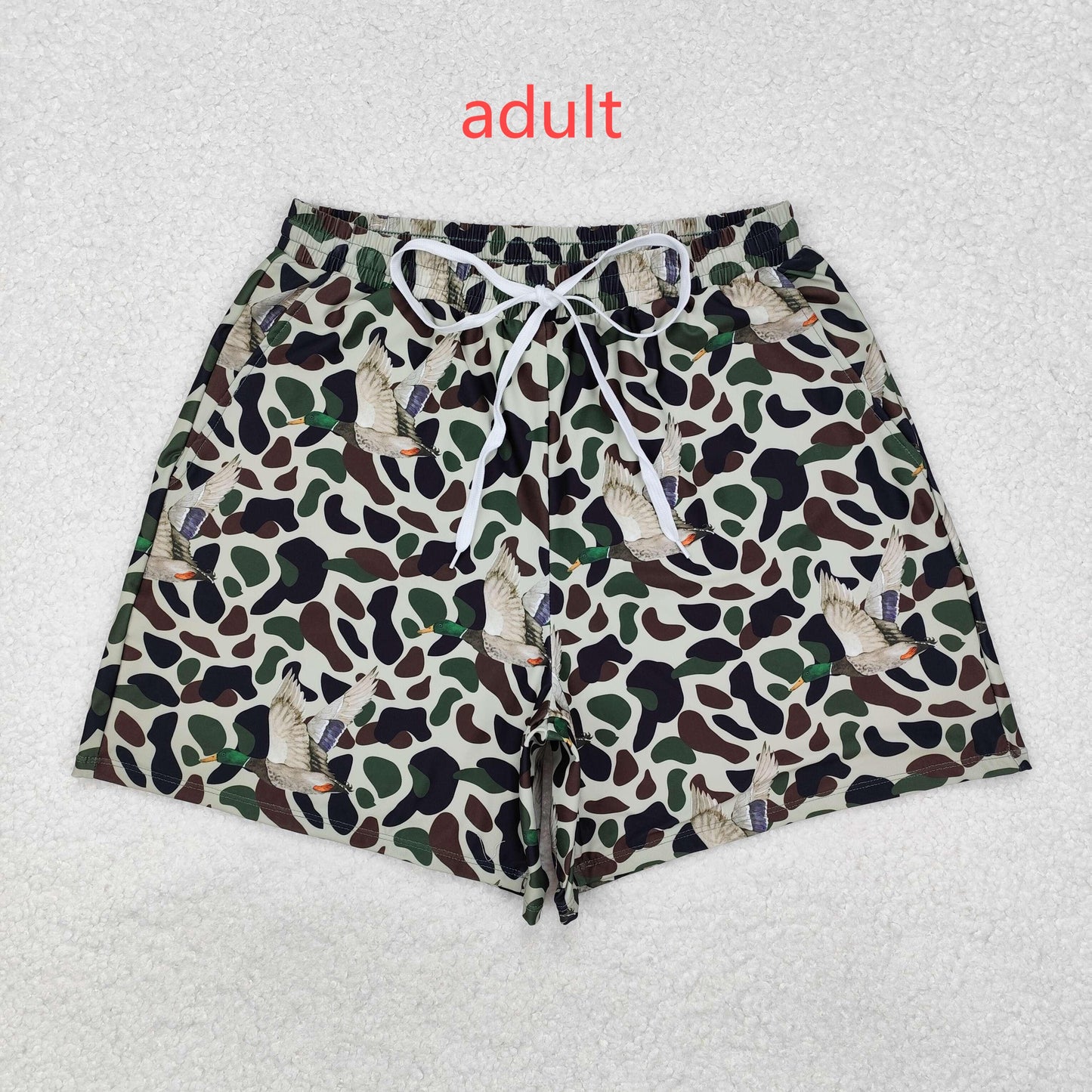 RTS NO MOQ ETA 5/7days arrived S0468 Adult male duck camouflage green swimming trunks