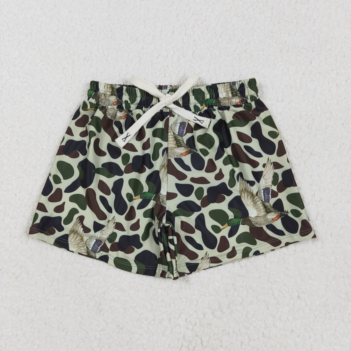 RTS NO MOQ S0469 Duck camouflage green swimming trunks