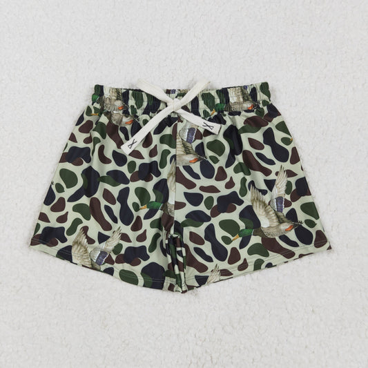 RTS NO MOQ（In Stock) S0469 Duck camouflage green swimming trunks