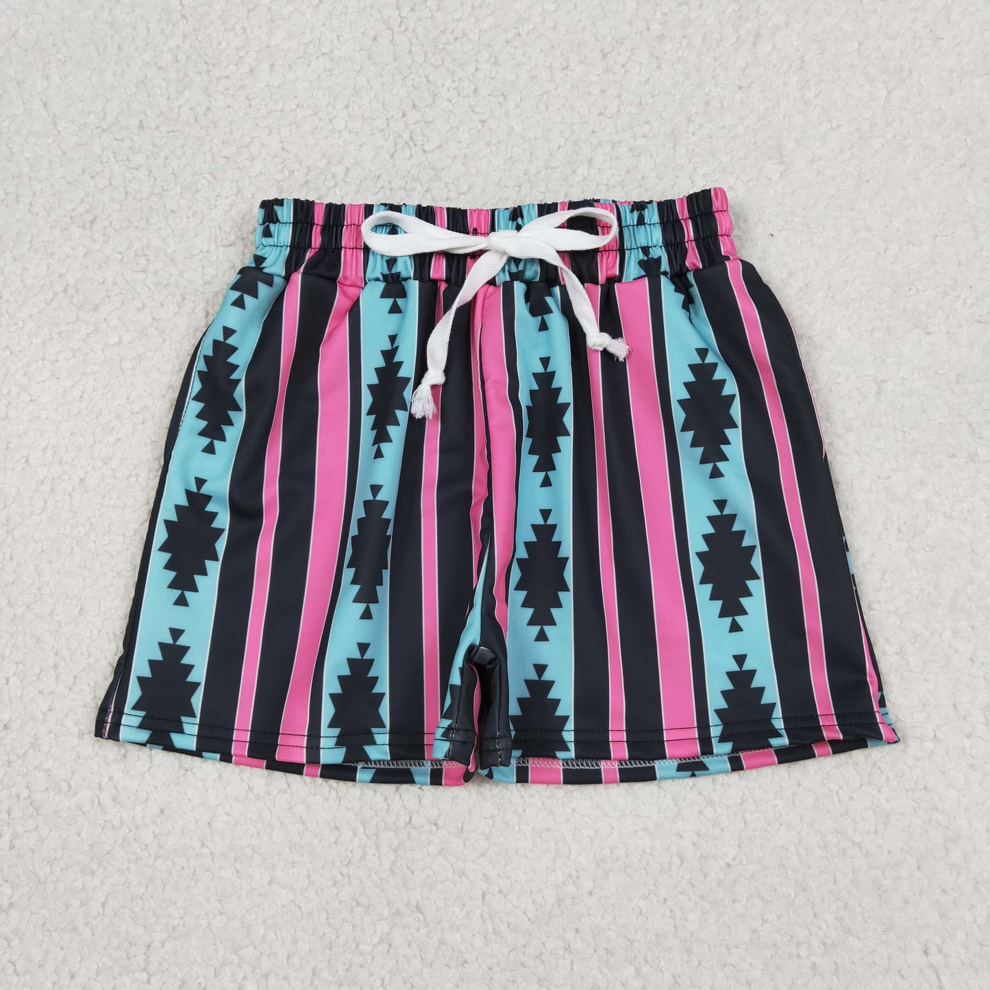 RTS NO MOQ S0548 Baby Boys Aztec Stripe Western Swimming Trunks Bottom