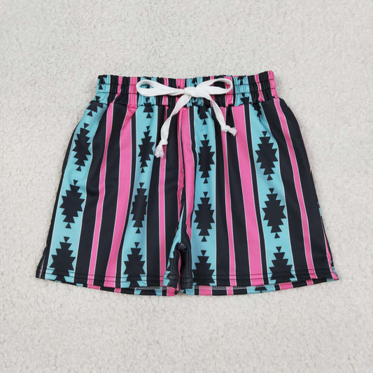 RTS NO MOQ S0548 Baby Boys Aztec Stripe Western Swimming Trunks Bottom