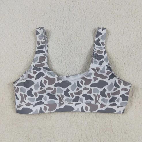 RTS NO MOQ Sibling Family Adult Baby Kids Light Grey Camouflage Beachwear Trunks Swimsuits