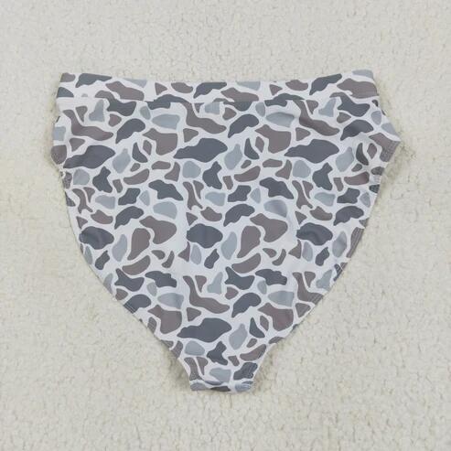 RTS NO MOQ Sibling Family Adult Baby Kids Light Grey Camouflage Beachwear Trunks Swimsuits