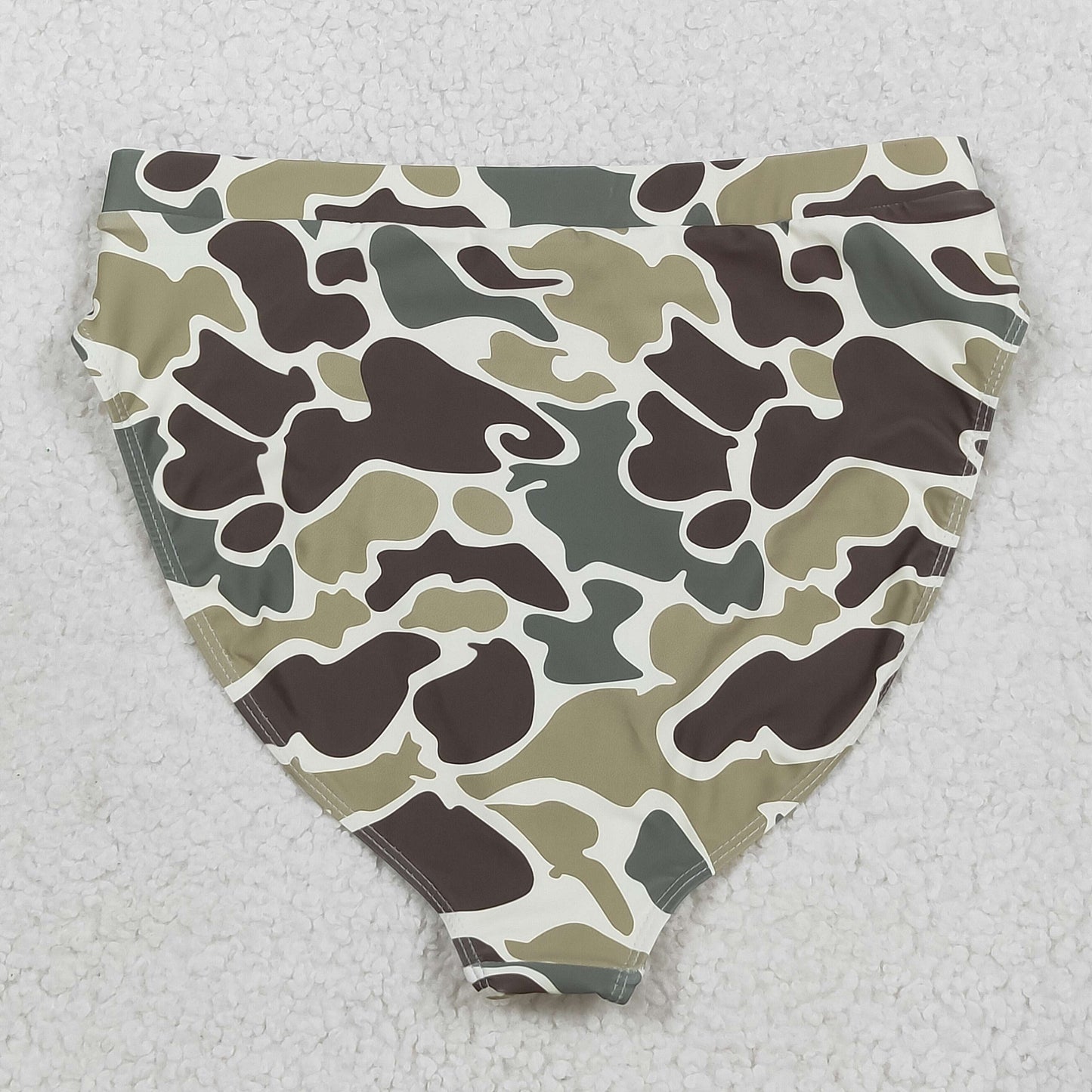 RTS NO MOQ（In Stock) S0571 Adult female brown green camouflage swimsuit briefs