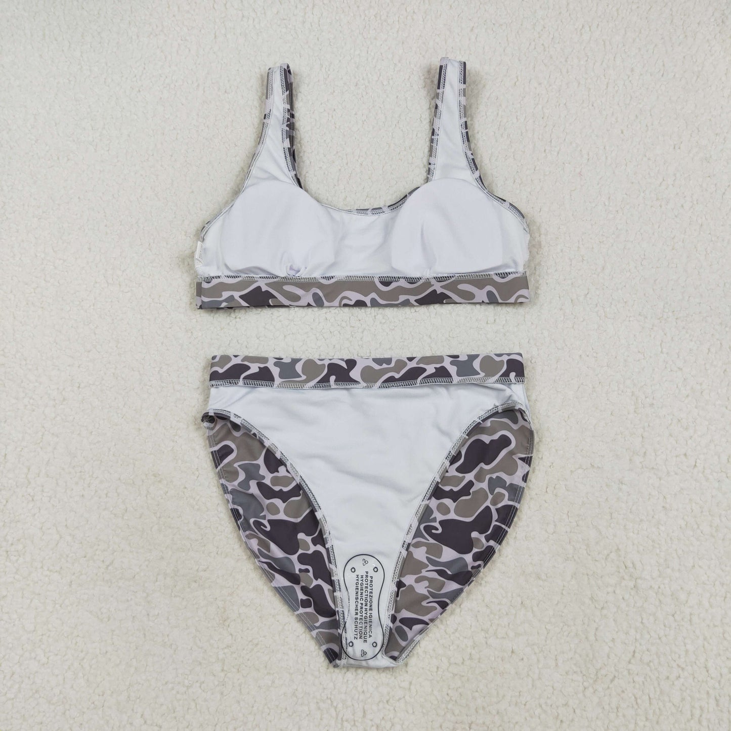 RTS NO MOQ（In Stock) S0573+S0574 Camouflage swimsuit vest briefs set