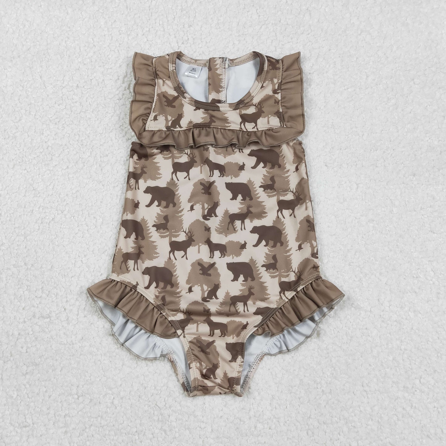 RTS NO MOQ baby girl clothes Camouflage sleeveless Swimsuits
