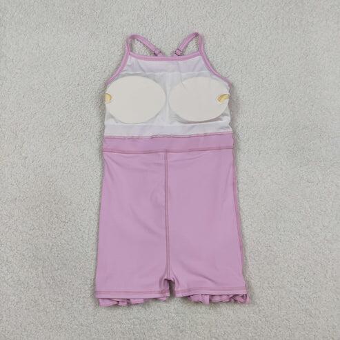 RTS NO MOQ Sibling Baby Girls Strap Yoga Active Short Team Knee-Length Dresses