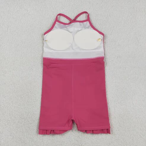 RTS NO MOQ Sibling Baby Girls Strap Yoga Active Short Team Knee-Length Dresses
