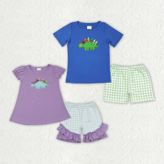RTS Baby Girls Boys Dinosaurs Back To School Sibling Clothes Sets