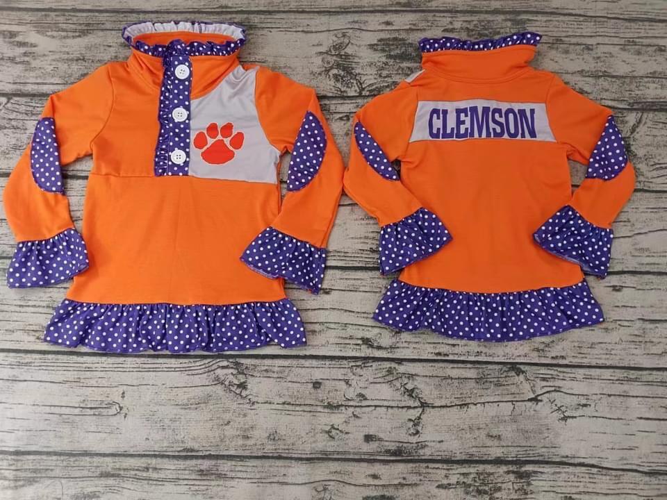 Girls orange long sleeve top moq 5