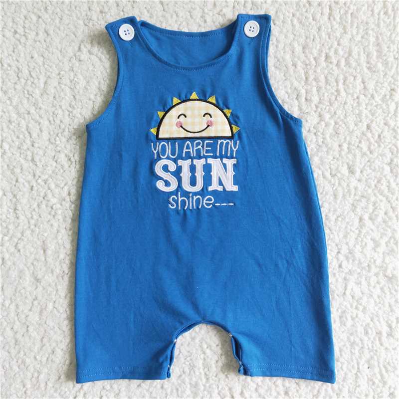 RTS Boys and girls embroidery SUN Short Sleeve Shorts sets romper
