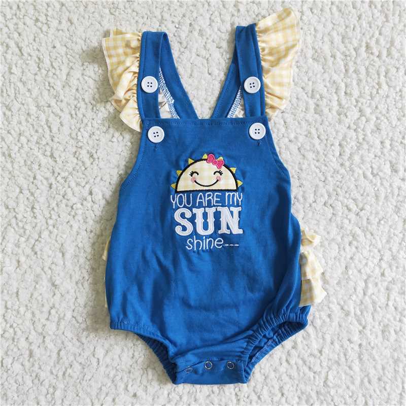 RTS Boys and girls embroidery SUN Short Sleeve Shorts sets romper